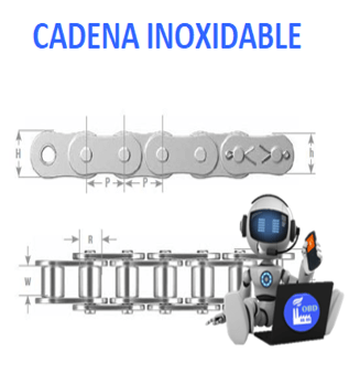 SSRC10B-1 CAJA DE CADENA INOXIDABLE ECONOMIC DE RODILLOS PASO 15.875mm ( 0.625” 5/8” ) LARGO 3.05MT. ( 10FT )