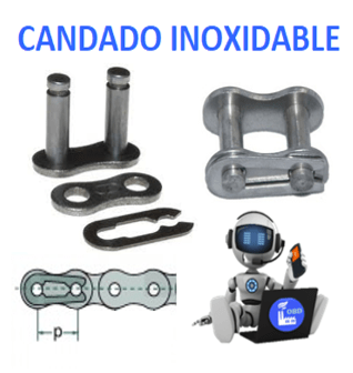 SSCA40-1 CANDADO ACERO INOXIDABLE ECONÓMICO PASO 1/2″ PARA CADENA PASO SS40-1 ( BOLSA 10 PIEZAS )