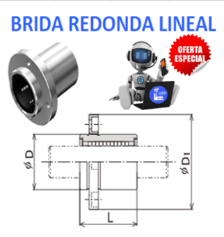 LMIF20UU RODAMIENTO LINEAL THK d= 20mm D= 32mm B= 42mm D1= 54mm