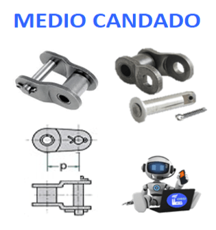 1/2CA04B-1 MEDIO CANDADO ECONOMIC PARA CADENA SENCILLA DE RODILLOS PASO 6mm ( 0.236” ) ( BOLSA 10 PIEZAS )