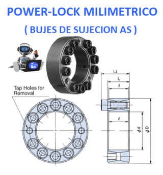 PL055X085 AS POWER-LOCK TSUBAKI INTERIOR d:55mm EXTERIOR D:85mm LARGO L: 24mm ANCHO Lt: 32mm