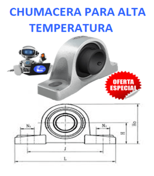 SY 20 TF/VA228 SKF CHUMACERA ALTA TEMPERATURA PISO FLECHA 20mm