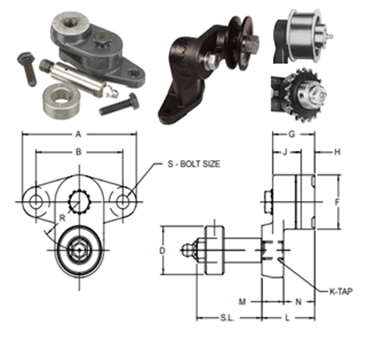 ATQ N2 1” TENSOR AJUSTABLE BROWNING PARA POLEA O´ SPROCKET FLECHA 1”