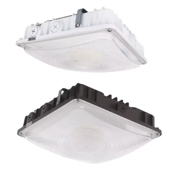 Luz LED ajustable para marquesina de 30/45/63 vatios | 4000 a 8500 lúmenes | 4000 K/5000 K ajustable | 100-277 V | Acabado en bronce o blanco