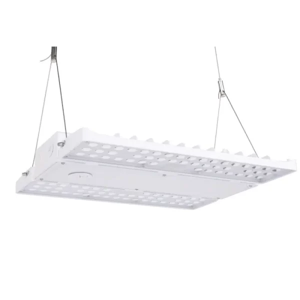 Lámpara lineal de bahía alta ajustable de 155/180/210 vatios | De 22 880 a 31 000 lúmenes | 4000 K/5000 K ajustable | 100-277 V o 277-480 V | 38,5 cm