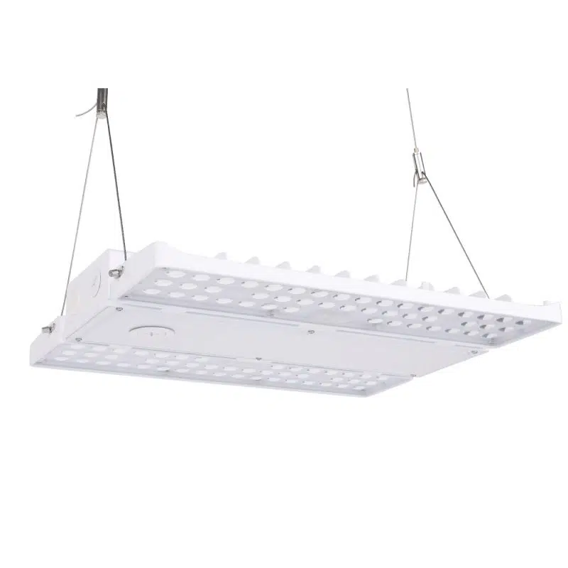 Lámpara lineal de bahía alta ajustable de 155/180/210 vatios | De 22 880 a 31 000 lúmenes | 4000 K/5000 K ajustable | 100-277 V o 277-480 V | 38,5 cm